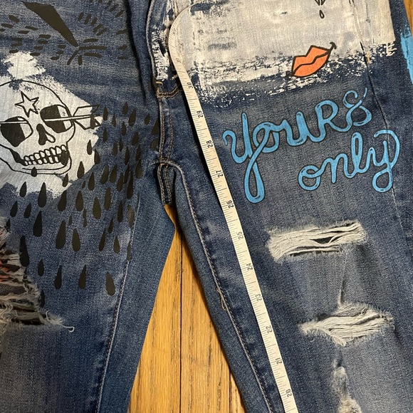 AMERICAN EAGLE | Women’s Hi-Rise Jegging Graffiti Jeans Size 6 Regular - Picture 16 of 16